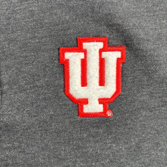 y2k University of Indiana Hoosiers College Jansport Men's XXL 1/4 Zip Sweatshirt - Picture 4 of 7